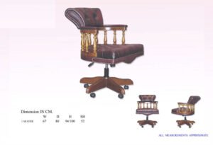 ADMIRALS OFFICE CHAIR - Classic Chesterfield