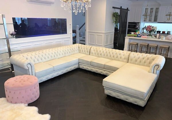 PREMIER L SHAPE + CHAISE - Classic Chesterfield