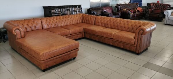 PREMIER L SHAPE + CHAISE - Classic Chesterfield