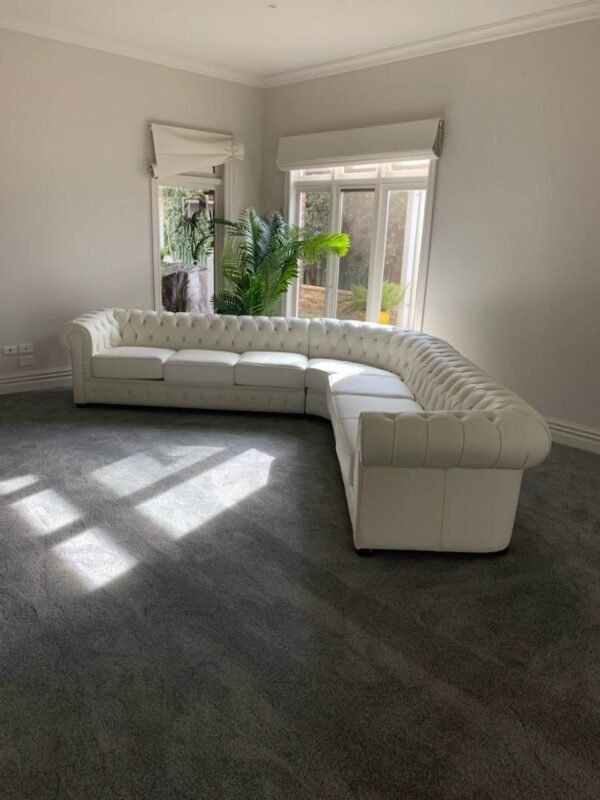 White Leather Chesterfield - Chesterfield Furniture Factory
