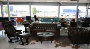 Mourad Chair & Ottoman - Classic Chesterfield