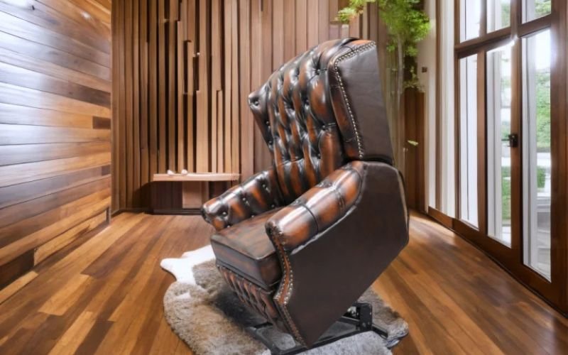 recliner with power lift mechanism