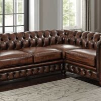 Cosy Corner with a Leather Sofa Bed