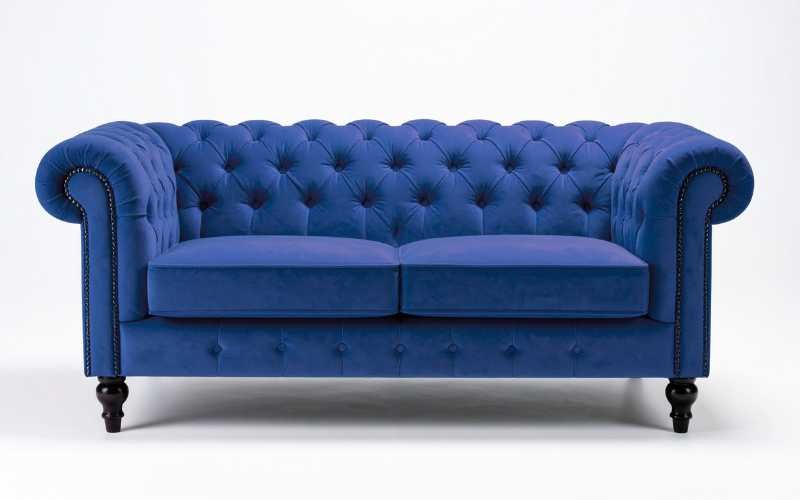Luxurious Look Velvet Chesterfield Sofa