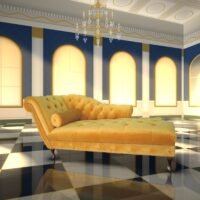 DUSTIN CHAISE in Velvet in stock