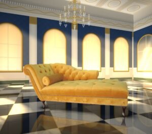 Dustin Chaise In Velvet In Stock available online